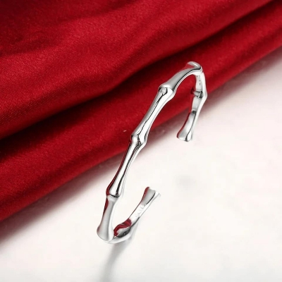 Picture of Trend Stainless Steel Bamboo Joint Bracelet Men Women Fashion Jewelry  
