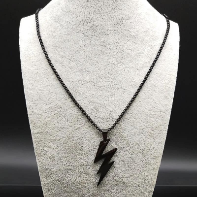 Picture of Black  Color Stainless Steel Link Chain Fashion Jewelry Chain For Men/ Gift for Men/Boys  