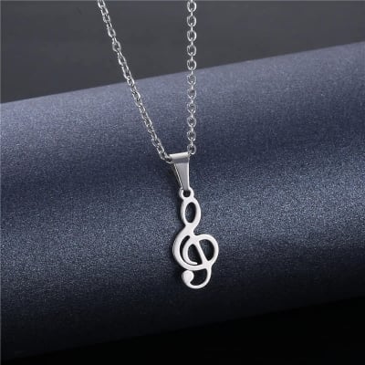 Picture of Men Lightning Bolts  Pendants Silver Color Stainless Steel Link Chain Fashion Jewelry Chain For Men Silver 