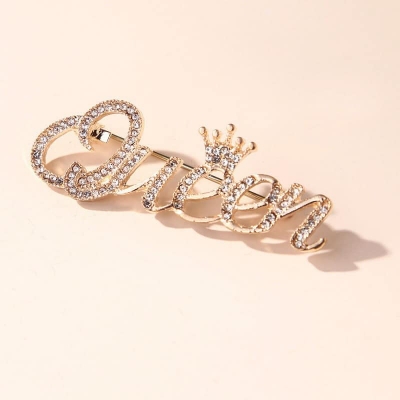 Picture of Queen Brooch Hijab Safety Pin for Girls and Women's\ Gold 
