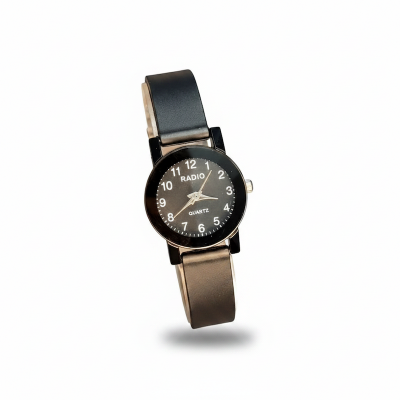 Picture of Black Belt Simple Women Small Dial Watch Sweet Leather Strap Wrist Watches Gift Black 