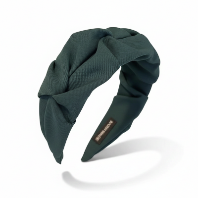 Picture of Korean Style Headband Floral Chiffon Hair Hoop For Women /Girls Grey Int: One size
