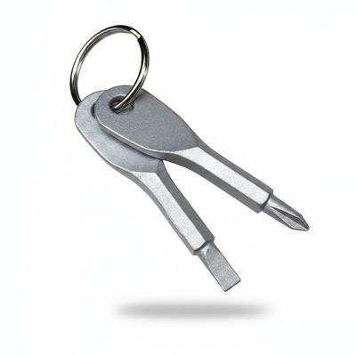 Picture of Portable Phillips Slotted Screwdriver Key Ring keyring Multi Mini Pocket Repair Tool Gadget Camp Hike Outdoor  