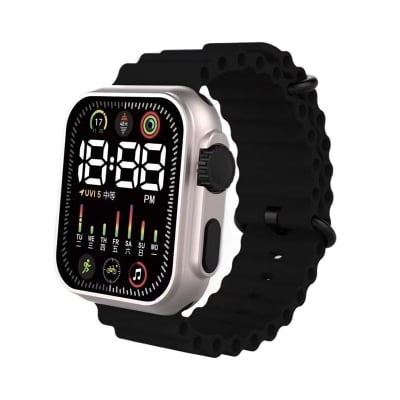 Picture of Black Square Dial Digital Watch  for Women  