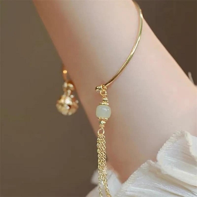 Picture of Athleisure - Avant Grade - Custom Experience - New Round Bala Bracelet For Women - Couture - High-end - Understated Sophistication Gold 