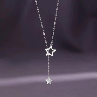 Picture of Refined Taste - Vintage Pearl Necklaces Women Elegant Charm French Romantic Style Clavicle Chain - Durabilty Assured - Elite Expression Silver 