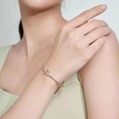 Picture of Women Fashion Roman Style Zircon Crystal Bracelet Bangles For Gifts - Bracelet For Women Gold 
