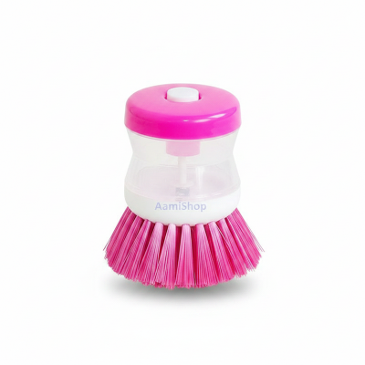 Picture of Dishwasher Soap Dispensing Palm Brush With Storage Stand  