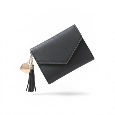 Picture of Small Ladies Pocket Purse Fashionable Compact Money Bag Black 