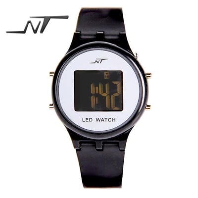 Picture of Stylish Leather Wrist Watch For Man Black 