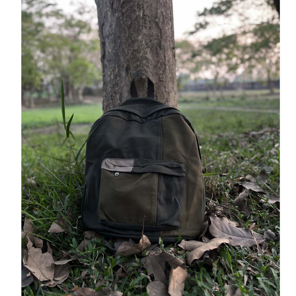 Picture of Vintage Canvas Backpack for Women Men Grunge Hippie Boho Patchwork Backpack College Book Bag Travel Casual Daypack