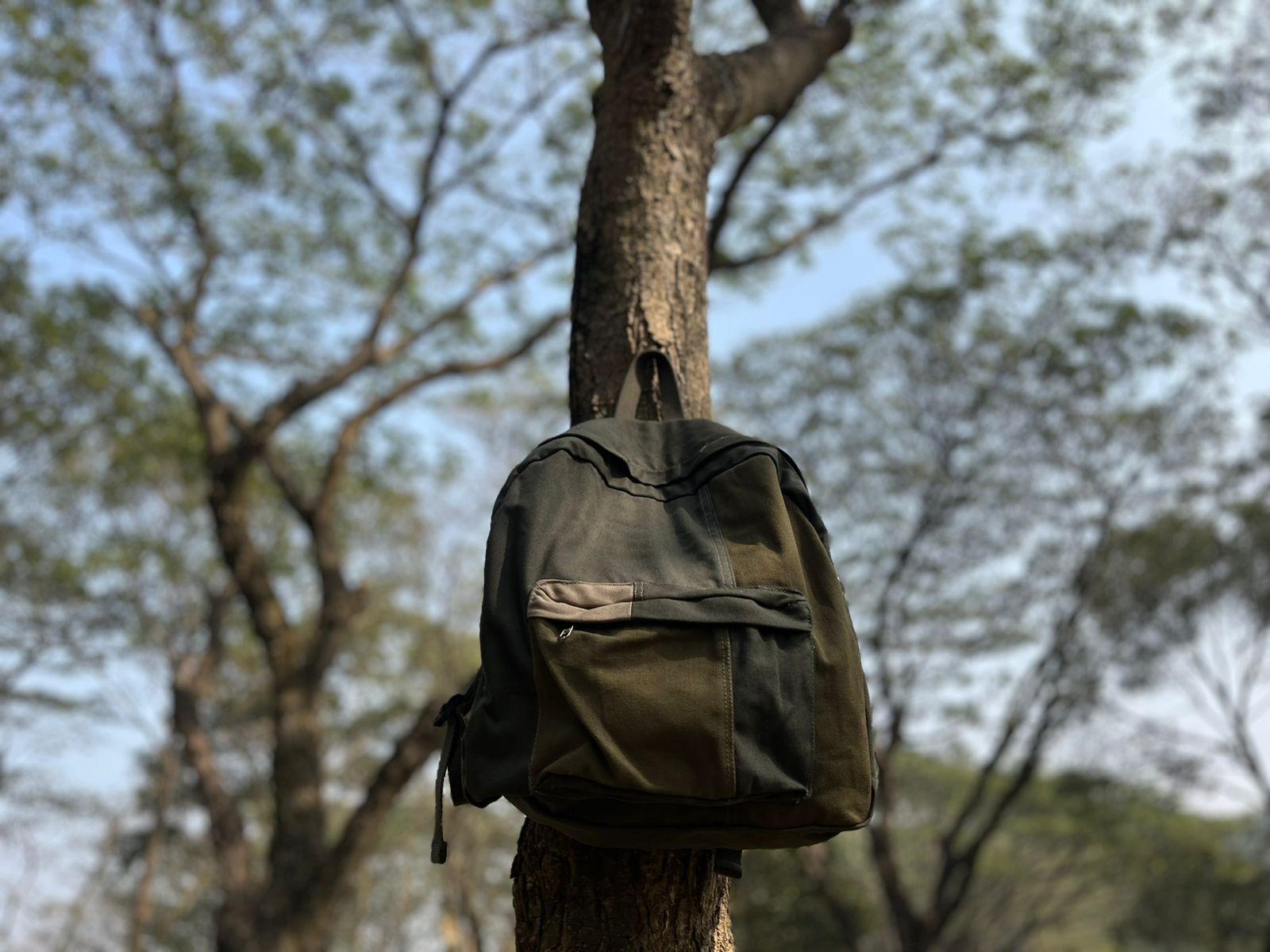 Picture of Vintage Canvas Backpack for Women Men Grunge Hippie Boho Patchwork Backpack College Book Bag Travel Casual Daypack