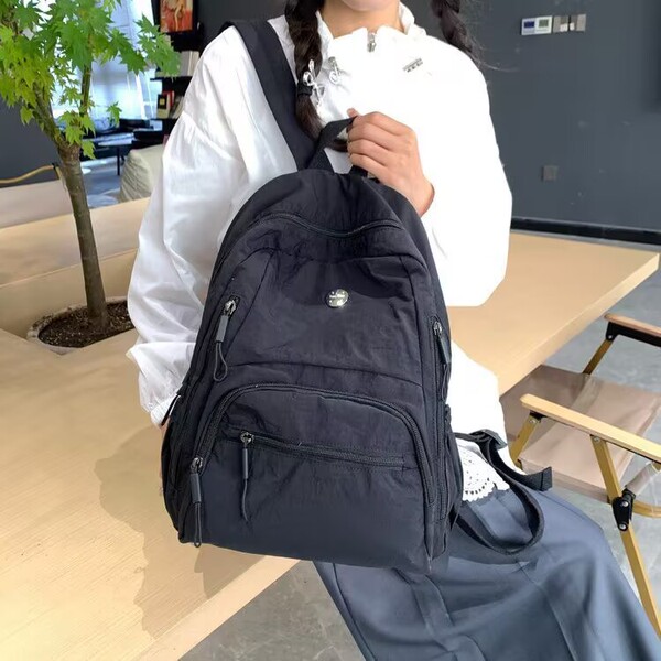 Picture of Light Waterproof Large Capacity Puff Backpack - black 