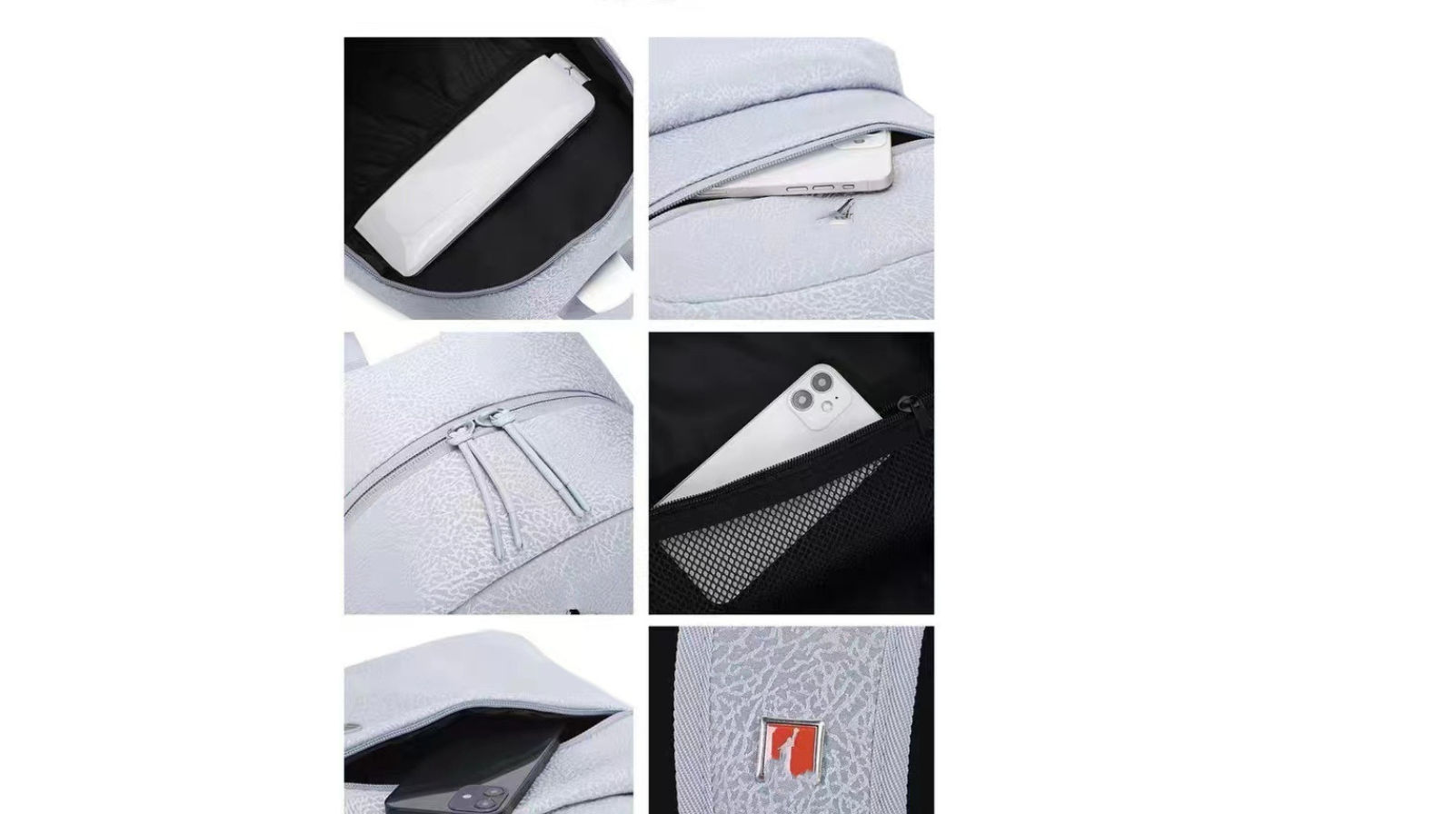 Picture of Air Jordan Patch Backpack - white