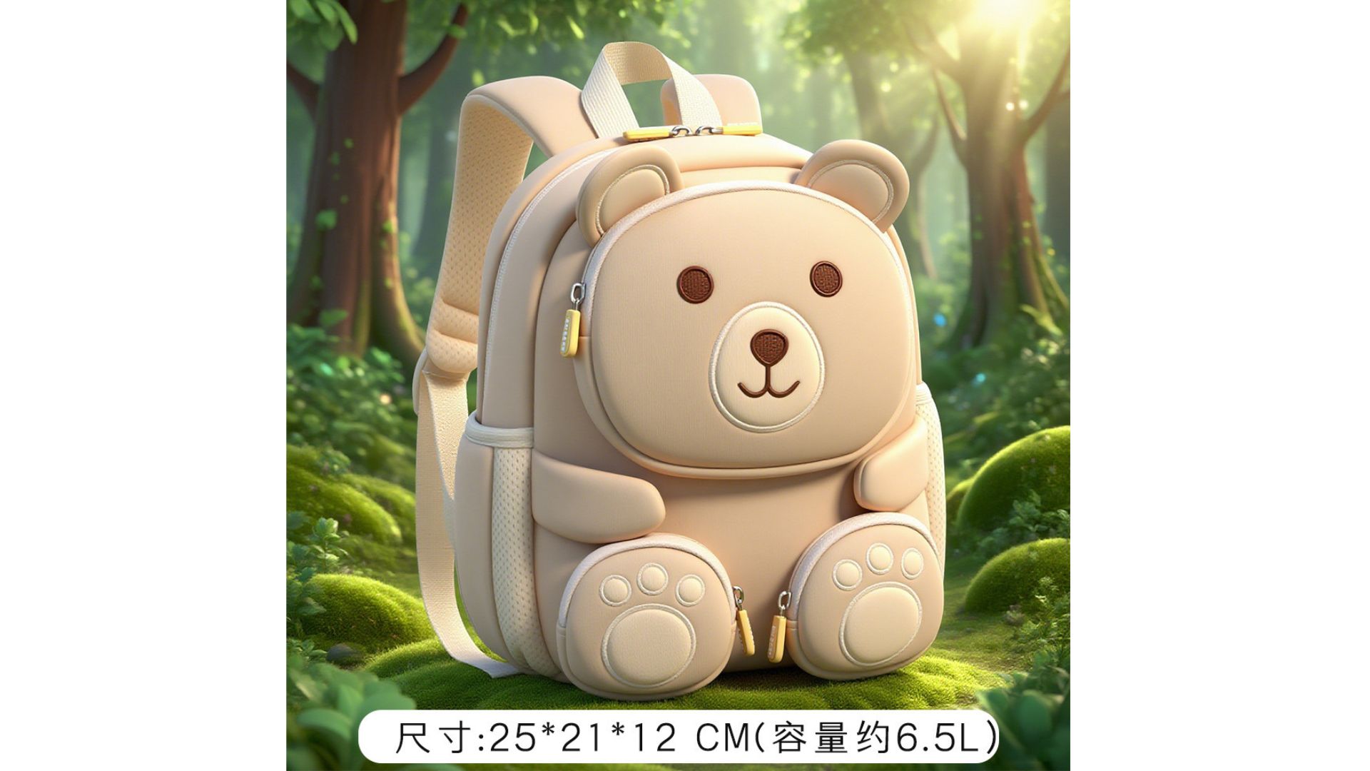 Picture of Jolly Toon Cartoon School Bag - Beige