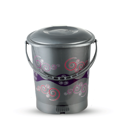 Picture of RFL Super Paddle Bin Silver | Durable Pedal Dustbin with Lid