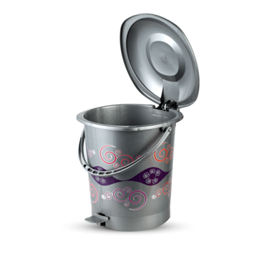 Picture of RFL Super Paddle Bin Silver | Durable Pedal Dustbin with Lid