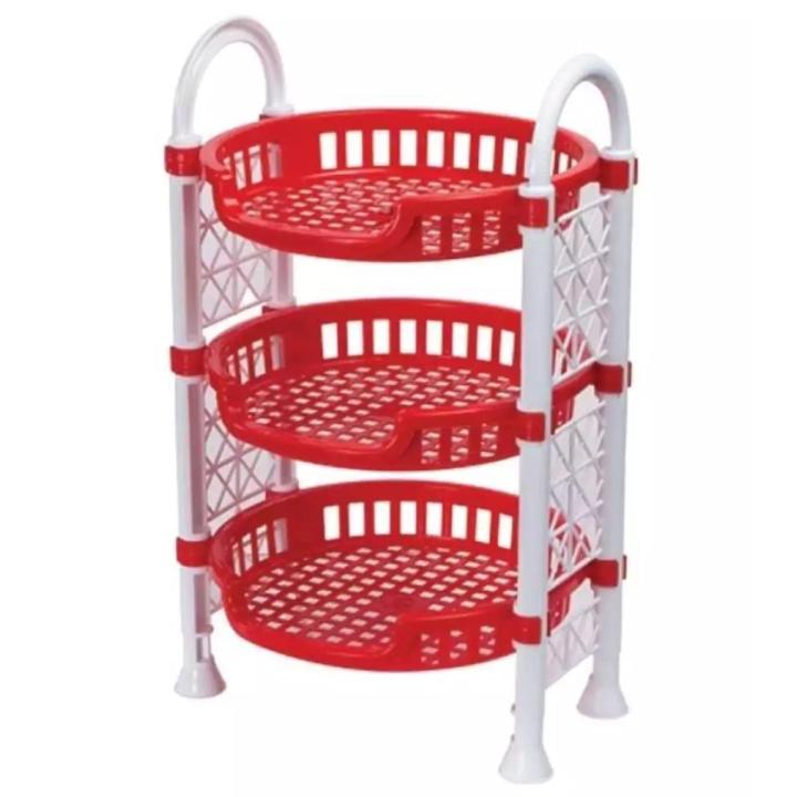 Picture of RFL 3-Tier Round Mini Rack – Compact Storage Organizer (40.5cm H x 25cm L x 23cm W)