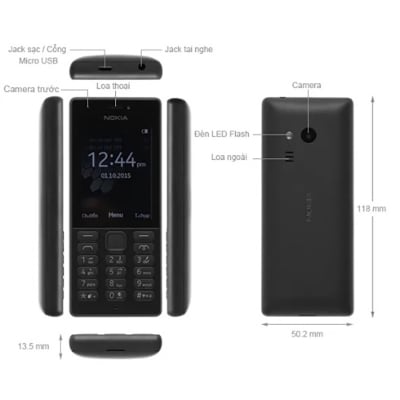 Picture of Nokia 216 (2016) Dual Sim Black Colour  JBL M3 speaker Free - Black