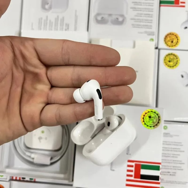 Picture of AirPods Pro 2nd Genaration MADE IN DUBAI Bluetooth Earbuds Ipx4 Waterproof In-Ear Earphone - Antique White
