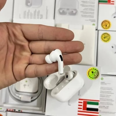 Picture of AirPods Pro 2nd Genaration MADE IN DUBAI Bluetooth Earbuds Ipx4 Waterproof In-Ear Earphone - Antique White