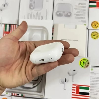 Picture of AirPods Pro 2nd Genaration MADE IN DUBAI Bluetooth Earbuds Ipx4 Waterproof In-Ear Earphone - Antique White