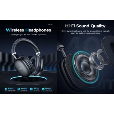 Picture of Hoco W35 Max Bluetooth V5.3 Headphone With 90 Hours Playtime - Black