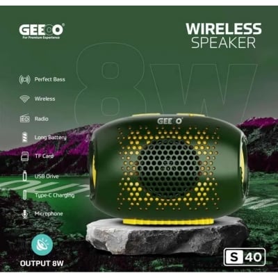 Picture of GEEOO S40 Portable Bluetooth Speaker.  - Multicolor