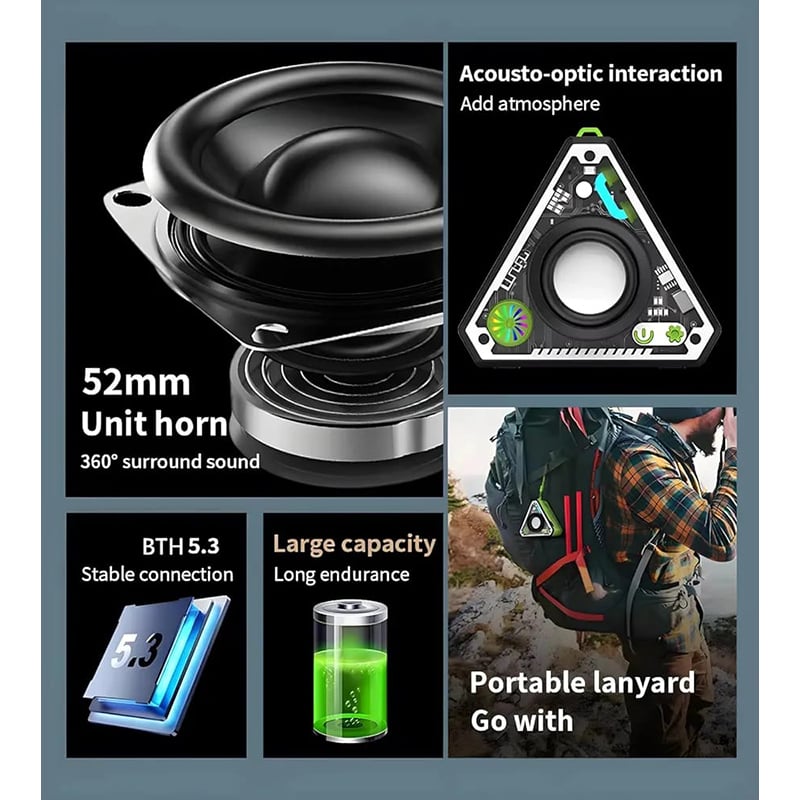 Picture of V2 Transparent Mecha Bluetooth Speaker - Multicolor
