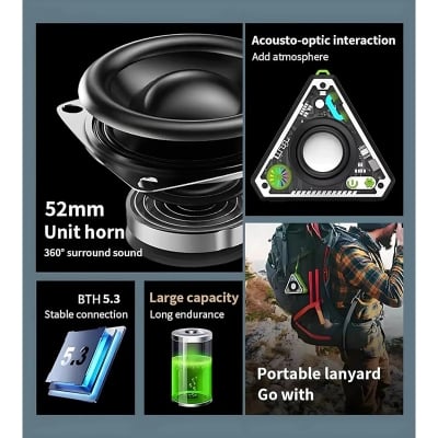 Picture of V2 Transparent Mecha Bluetooth Speaker - Multicolor