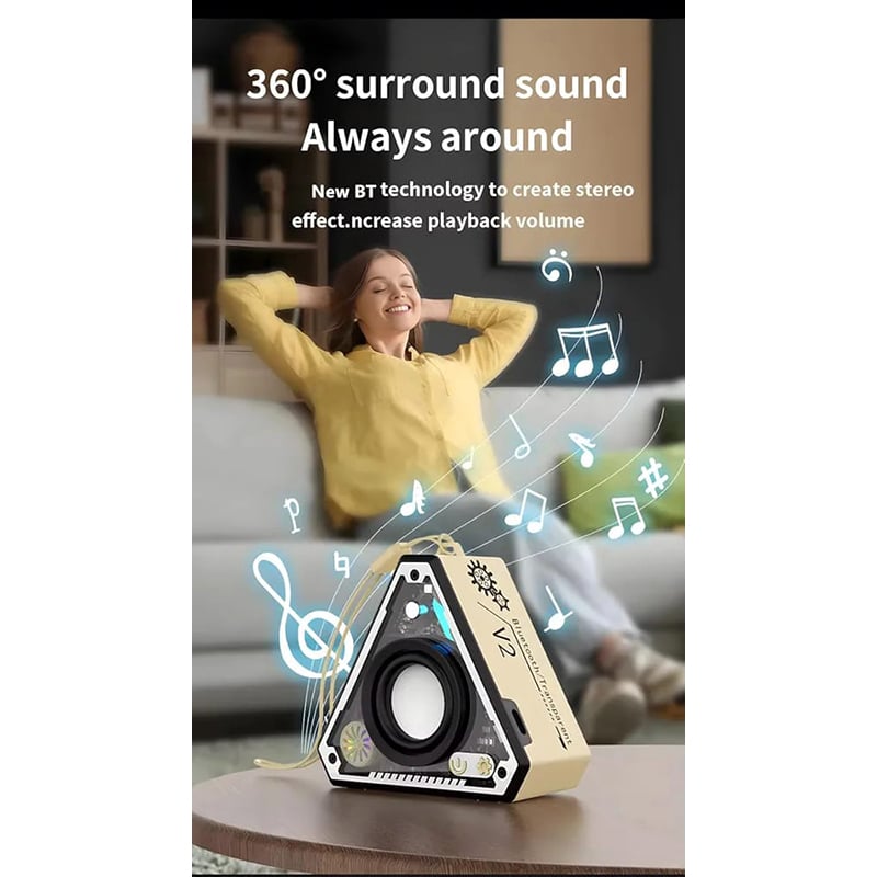 Picture of V2 Transparent Mecha Bluetooth Speaker - Multicolor