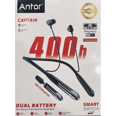 Picture of Antor CAPTAIN 400h ডুয়াল ব্যাটারি ওয়্যারলেস নেকব্যান্ড হেডসেট