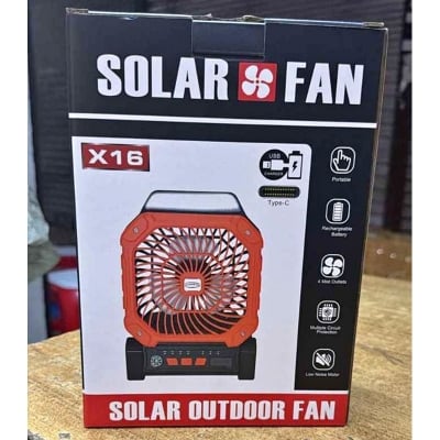 Picture of X16 Solar Rechargeable Fan - Orange