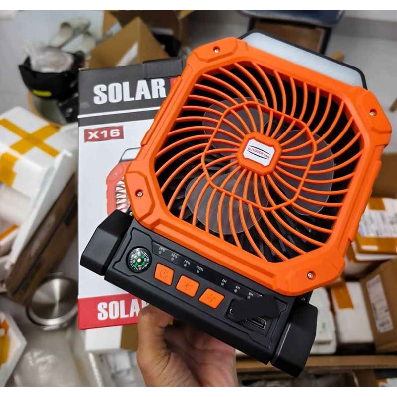 Picture of X16 Solar Rechargeable Fan - Orange