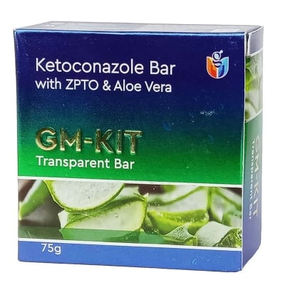 Picture of GM-Kit Transparent Ketoconazole Bar with ZPTO & Aloe Vera 75g