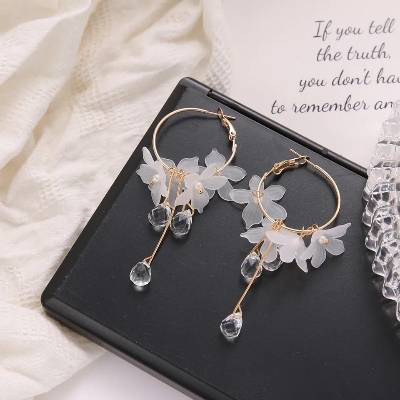 Picture of Flower Tassel Earing for women/Girls - Yellow