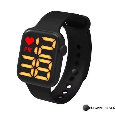 Picture of Sports Silicone Watch for Men 2021 New LED Digital Watch - Black