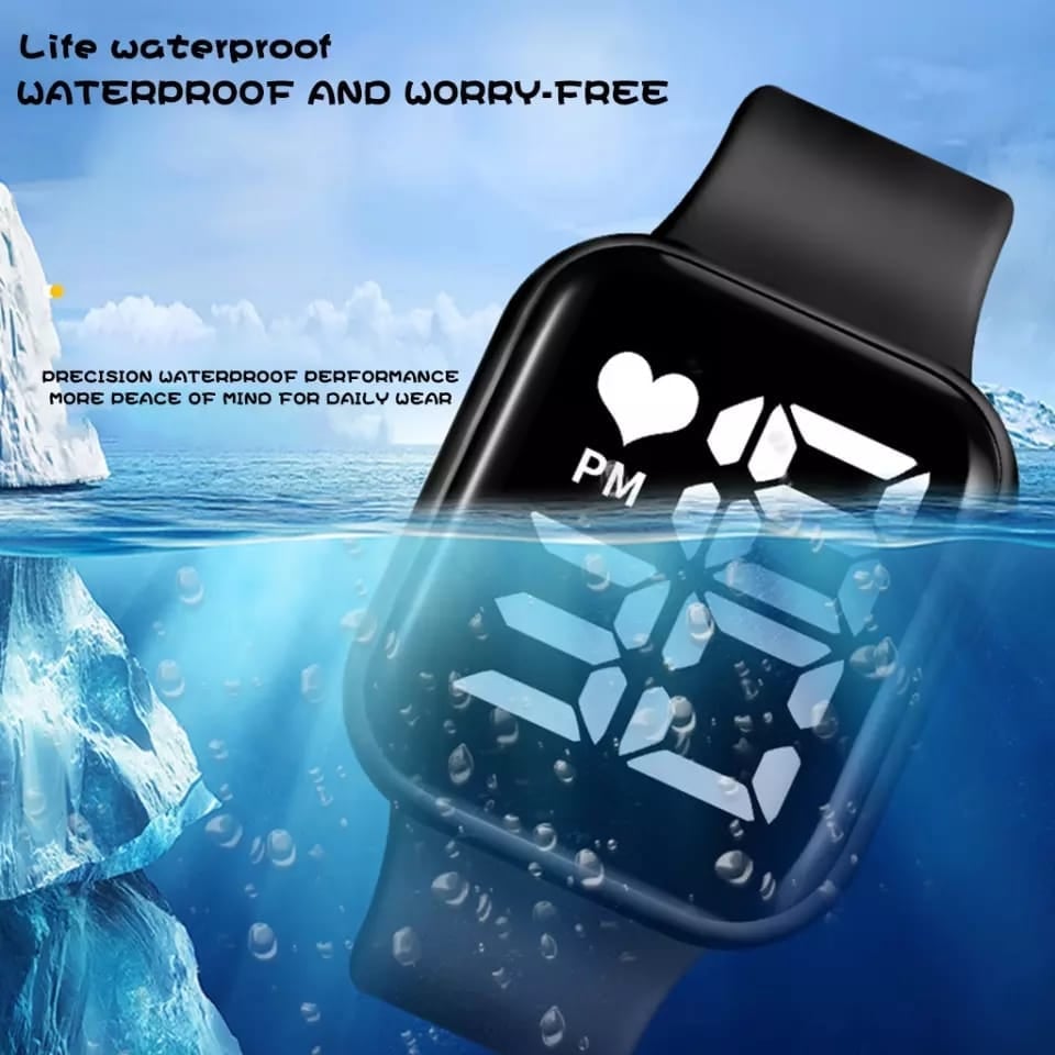 Picture of Sports Silicone Watch for Men 2021 New LED Digital Watch - Black