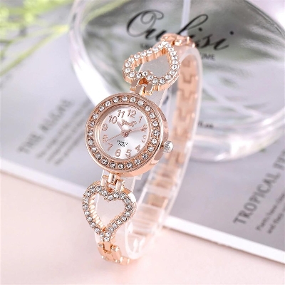 Picture of Luxury Fashion Watch For Women Rhinestone Ladies Quartz Watches - Watch For Women - Gold