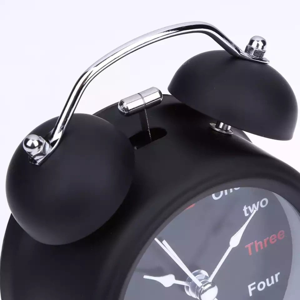 Picture of English digital Double Bell Alarm Clock Good Quyality - Black