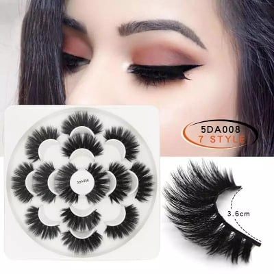 Picture of New 7 Pairs false eyelash - Black