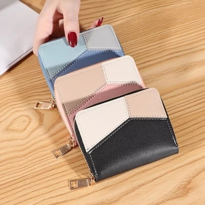 Picture of PU Leather Students Korean Style Leisure Mini Wallet Cute - Pink
