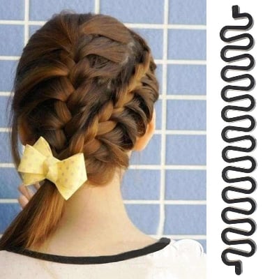 Picture of Monja French Hair Braiding Tool Centipede Braider Roller Hook With Magic Hair Twist Styling Maker DIY Accessories-Black - Black