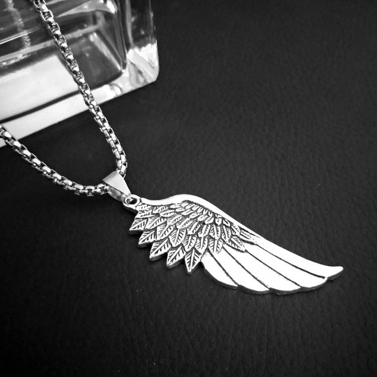 Picture of Punk Rock Men's Design Matte Black Long Necklace with Arrow Pendant Jewelry Chain Necklaces Gift For Men Women/Hot Fashion Chain For Men/Men's Necklace - Silver