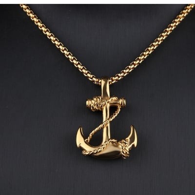 Picture of Man Necklaces Chain Pendants Punk Rock Unique for Male Pendant For Men/t//Men's Chain/Men's Necklace - Gold
