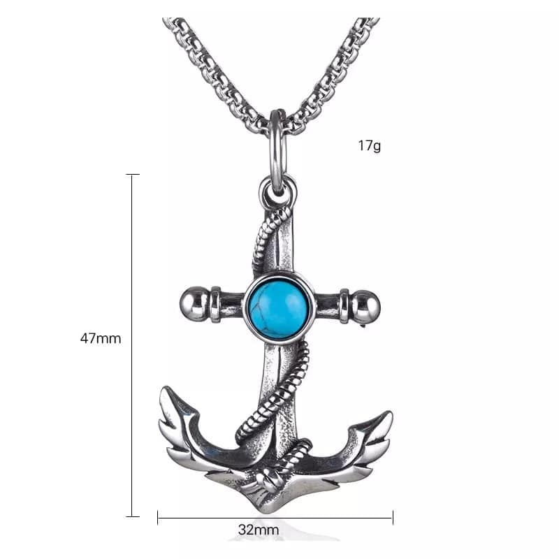 Picture of Silver Man Necklaces Chain Pendants For Men - Blue