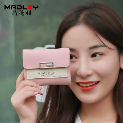 Picture of Fashion Mini Women Wallet Purse Female PU Leather Short Tri-Fold Wallets