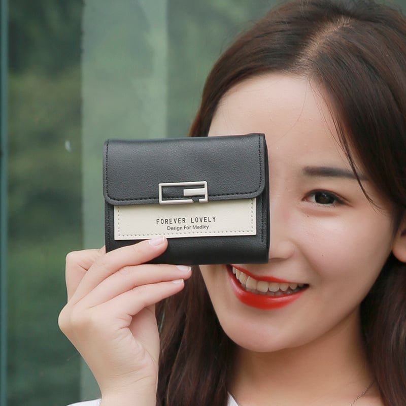 Picture of Fashion Mini Women Wallet Purse Female PU Leather Short Tri-Fold Wallets