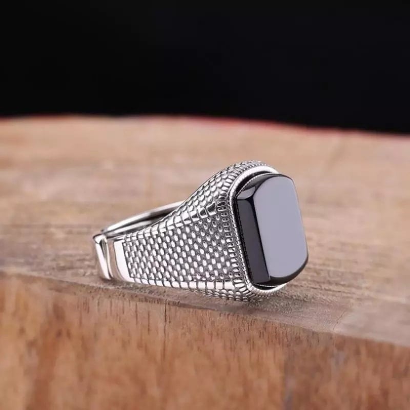 Picture of Stylish Men's Stainless Steel Finger Ring - Silver