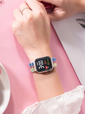 Picture of 1pc Heart Pattern Electronic Watch - Multicolor